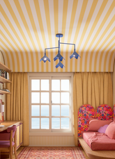 Papel de Parede Infantil - Listrado Largo Regular Amarelo Radiante